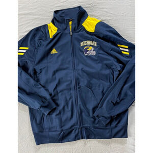 Adidas Scorch Full Zip Athletic Sweatshirt Michigan Wolverines Football. XL MINT